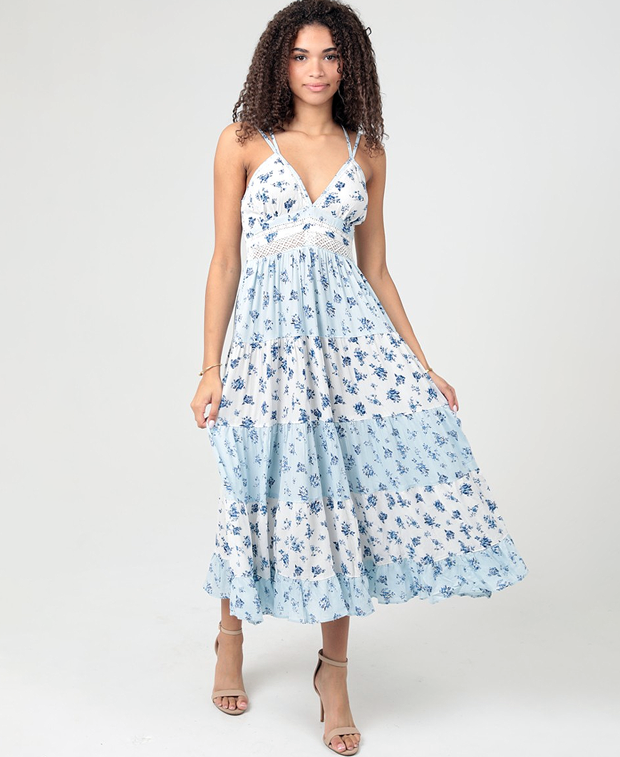 Azure Double Strap Maxi Dress Ivory/Baby Blue Daisy Shoppe - cute clothes & accessories Azure Double Strap Maxi Dress Ivory/Baby Blue Daisy Shoppe - cute clothes & accessories