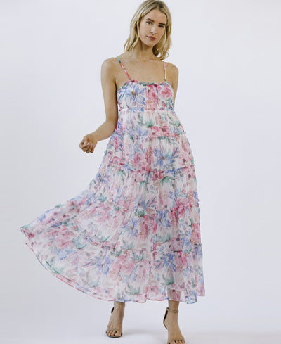 floral back maxi dress