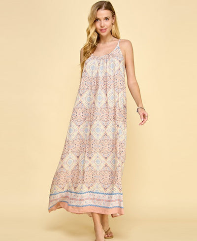maxi dress on a blonde girl