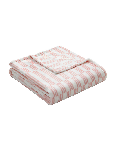 50" x 70" 3 Stripes Print Blanket - Blush