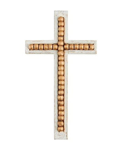 beaded wooden cross