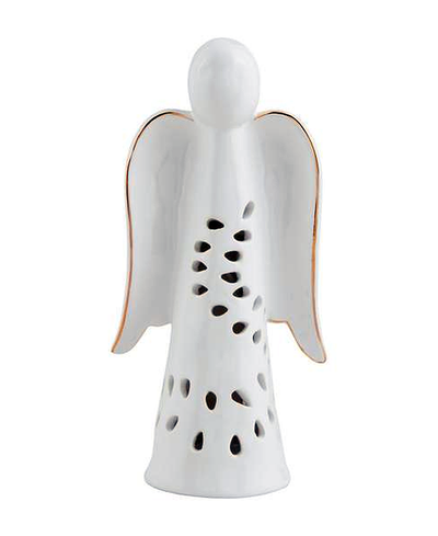 large angel ceramic votive 