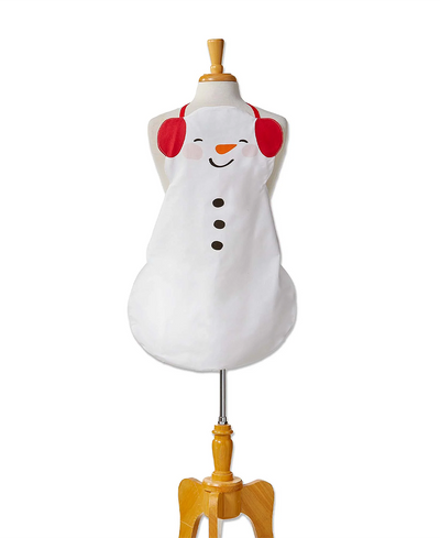 snowman kids apron