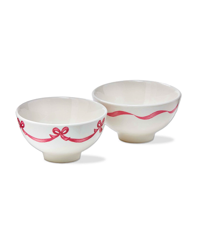 bowls with red bows