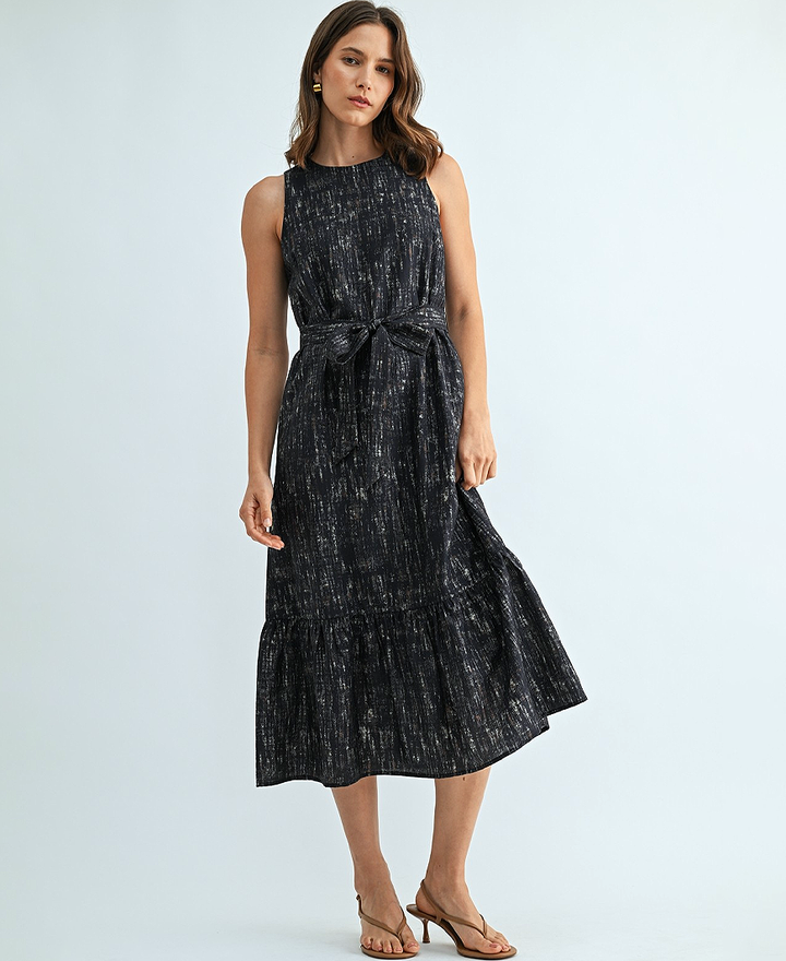 amiya maxi dress Amiya Belt Tie Maxi Dress – Navy – Daisy Shoppe