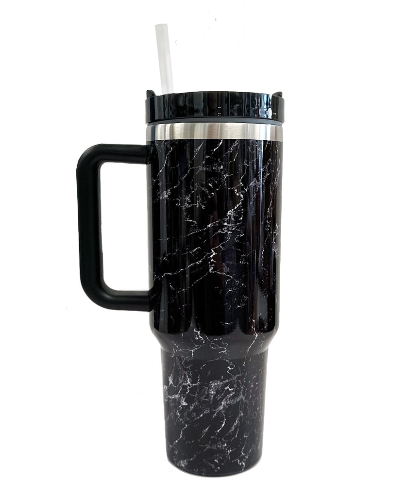 40 oz Marbled Orange and Black Stainless Tumbler in Humboldt, KS