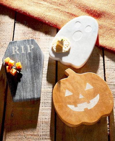 assorted halloween serving boards