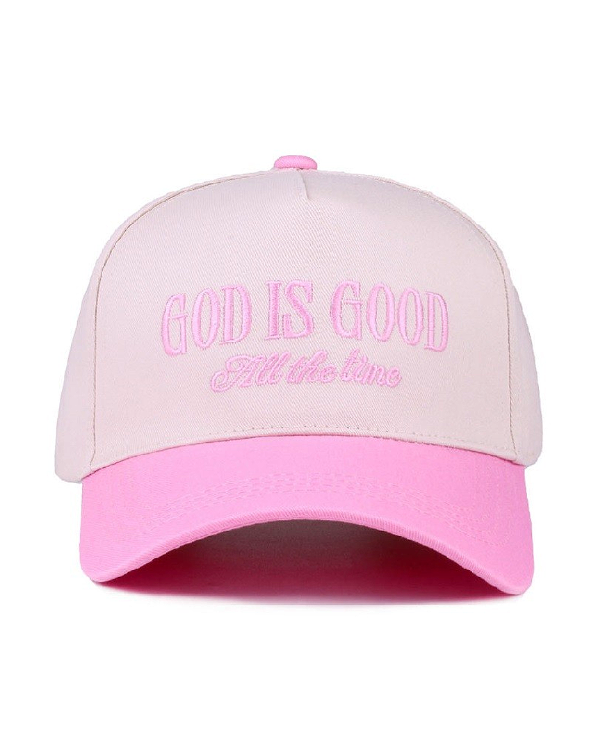GOD IS GOOD All The Time” Two-Tone Cap – Daisy Shoppe - cute