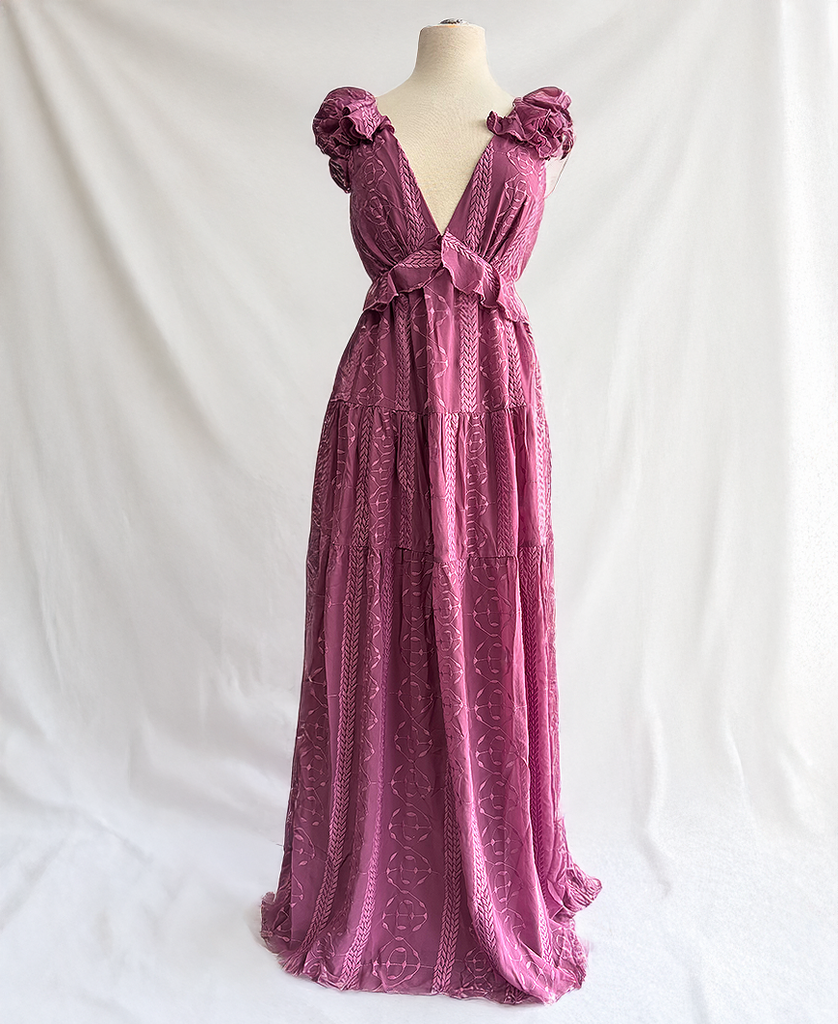 chinese dress ladies Lea Lace Maxi Dress – Dusty Mauve – Daisy Shoppe