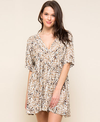 leopard mini dress on girl
