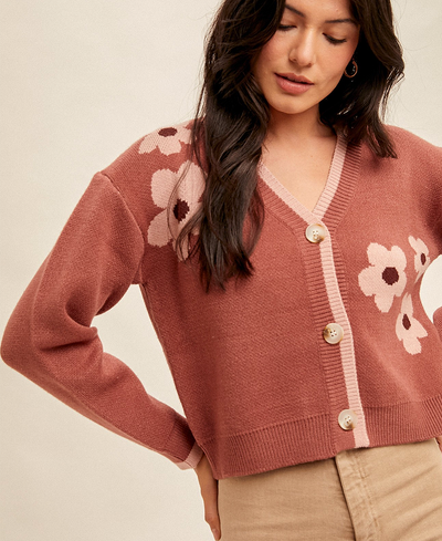 floral cardigan
