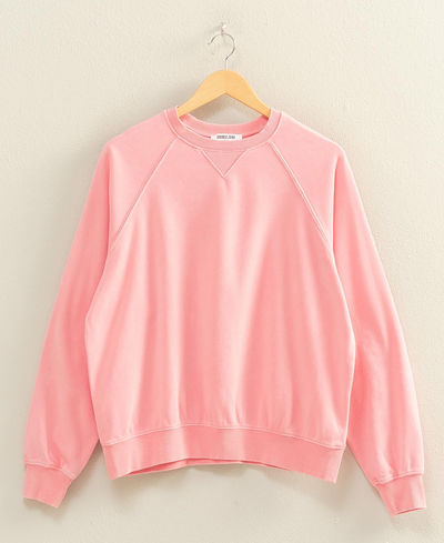 Ryann Raglan Sleeve Sweatshirt – Taffy Pink