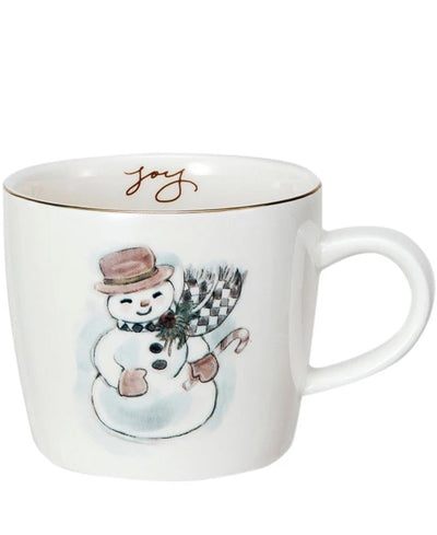 joy mug with snowman