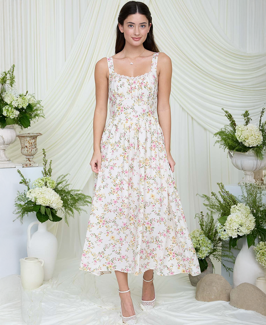 corset dress cream Elizabeth vintage in taffeta | Dresses Available in Plus Size Marie Antoinette Dress and Cream