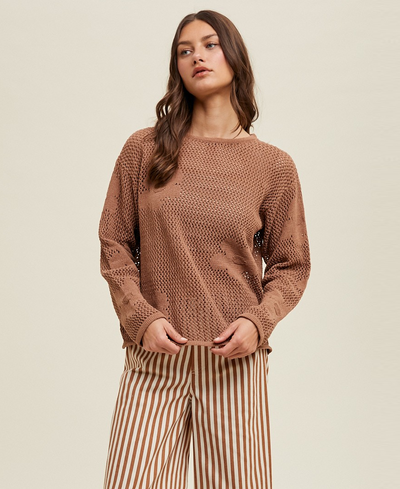 brown sweater