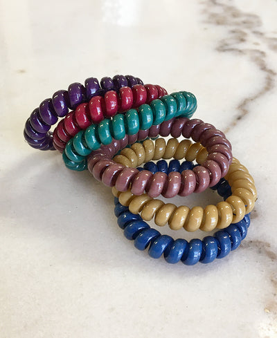 Fall Colors Cord Hair Tie Set