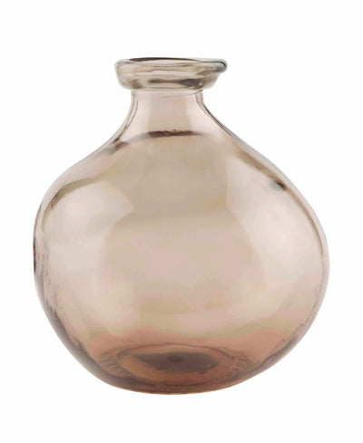 Brown small glass vase