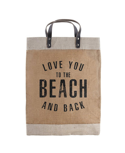 I love you to the beach and back Tote